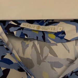 Marie Oliver Blouse, Size M, Blue and White